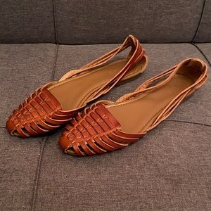 Women’s leather huarache sandals